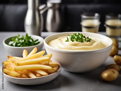 french fries with mayonnaise sauce