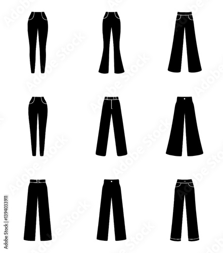 pants mockup, cloths mockup, silhouette mockups, mockups, digital, vector mockups, clothes, clothing, fashion, shirt, vector, pants, jacket, jeans, dress, illustration, suit, wear, set, design, style,