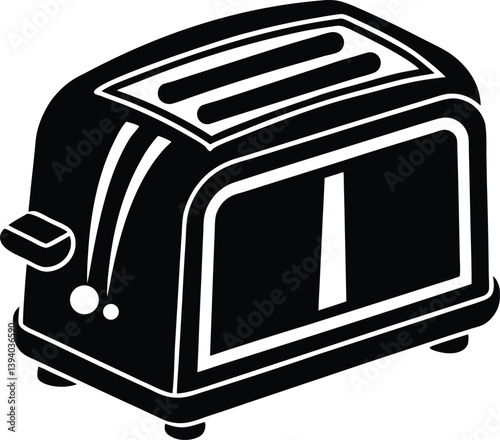 Toaster Silhouette Vector | Minimal Kitchen Appliance Clipart for Cricut, Sublimation & Print