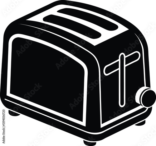 Toaster Silhouette Vector | Minimal Kitchen Appliance Clipart for Cricut, Sublimation & Print