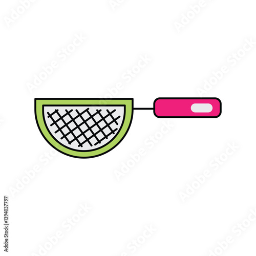 strainer lineal color line icon with white background vector stock illustration