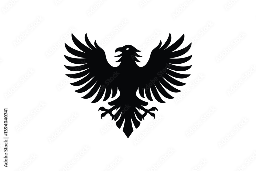 Obraz premium Albanian eagle logo silhouette