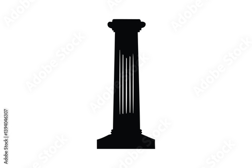 Column icon silhouette
