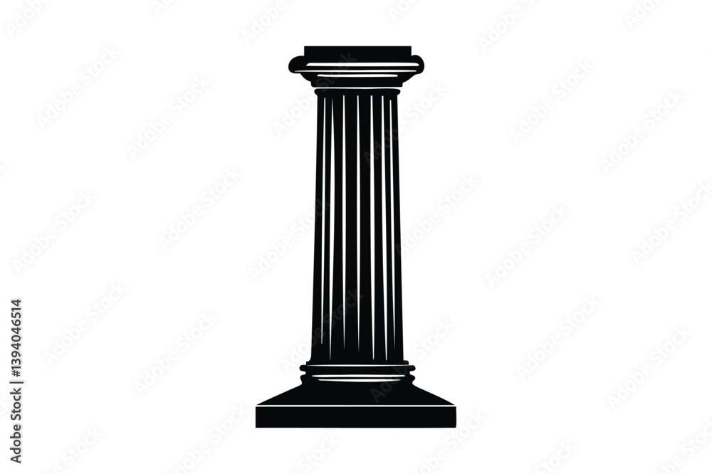 Column silhouette on white background Column silhouette on white background