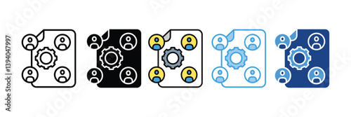 Project Management Icon Set Multiple Style Collection