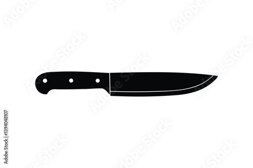 Cutter knife icon silhouette on white background