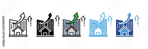 Urban Expansion Icon Set Multiple Style Collection