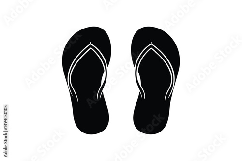 Flip flops sign silhouette