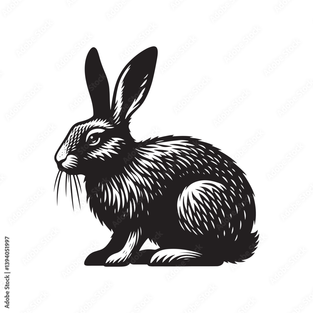 Fototapeta premium Hare Vector - Minimalist Hare Design - Hare Vector - Illustration of Hare.