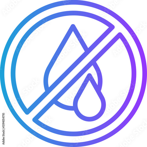 Trans Fat line gradient icon