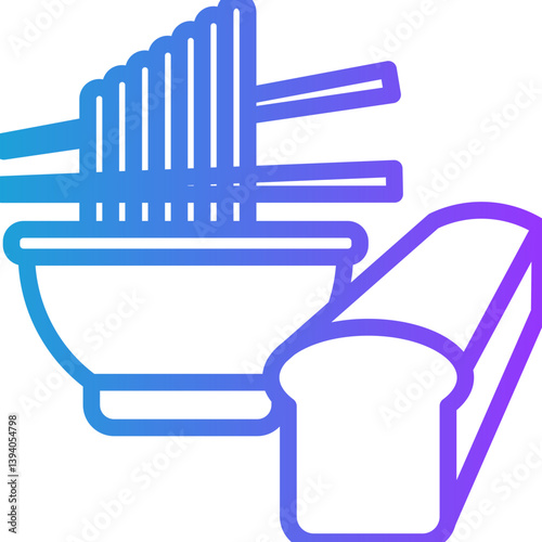 Carbohydrates line gradient icon