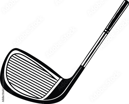 Wedge Golf Club Flat Silhouette Vector Illustration