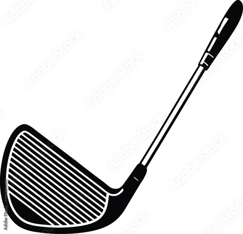 Wedge Golf Club Flat Silhouette Vector Illustration
