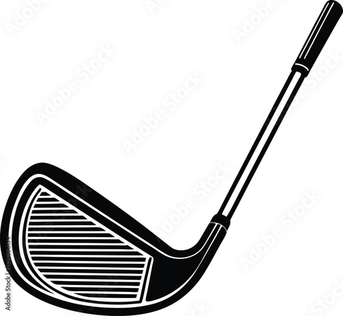 Wedge Golf Club Flat Silhouette Vector Illustration
