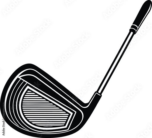 Wedge Golf Club Flat Silhouette Vector Illustration