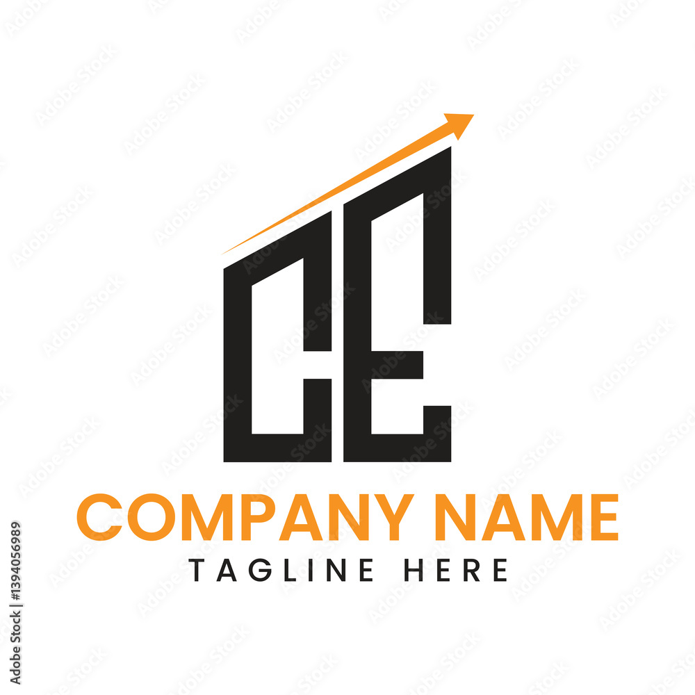 Fototapeta premium Minimalist Arrow Growth Logo Design