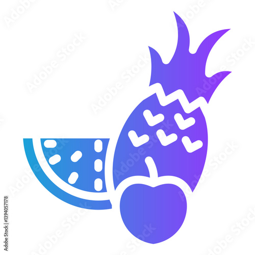 Fruits glyph gradient icon