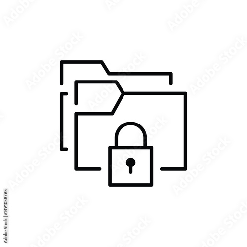 File Protection icon. Simple file protection icon for social media, app, and web design. Vector illustration