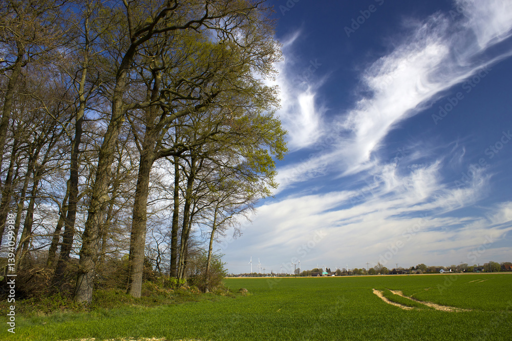 German countryside landscape, Lower Rhine Region
