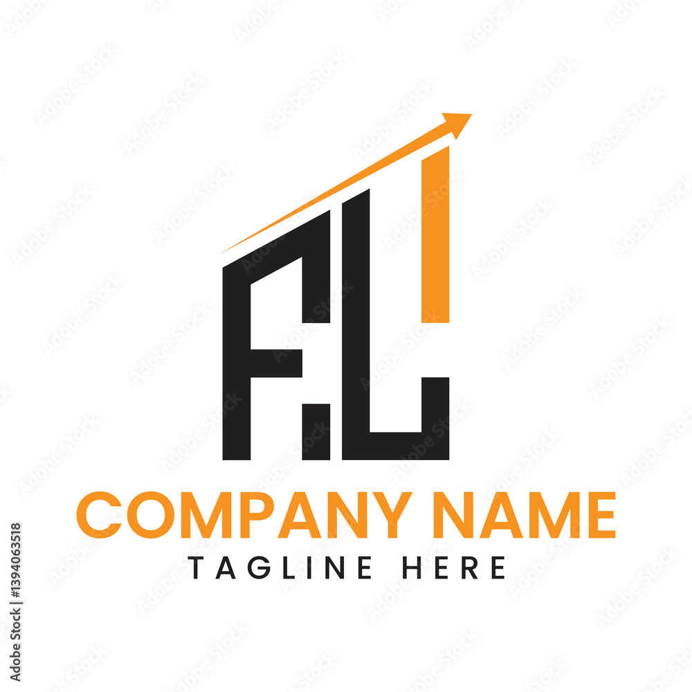 Fototapeta premium Minimalist Arrow Growth Logo Design