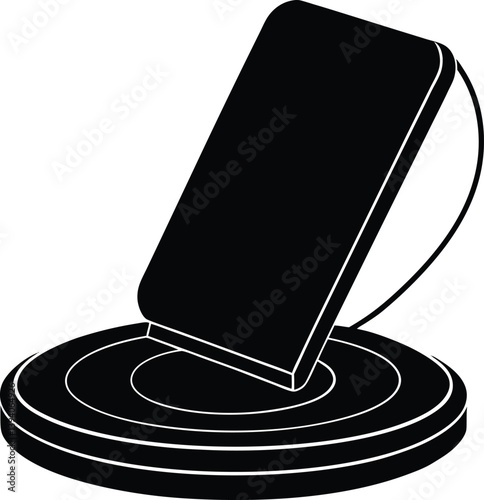 Wireless Charger Silhouette Black Vector Illustration EPS File