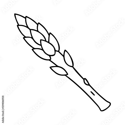 asparagus spear icon, asparagus spear line art - simple line art of asparagus spear, perfect for asparagus spear logos and icons