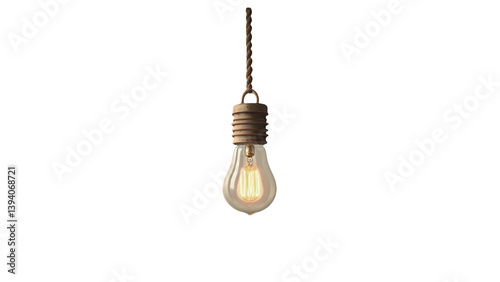 A single hanging bulb graphic, ideal for modern, minimal, or vintage visuals.