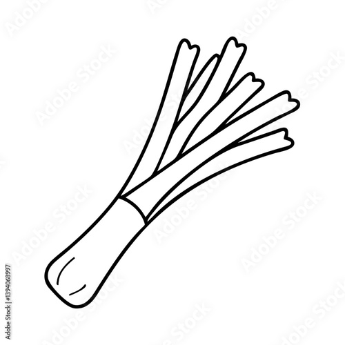 leek icon, leek line art - simple line art of leek, perfect for leek logos and icons