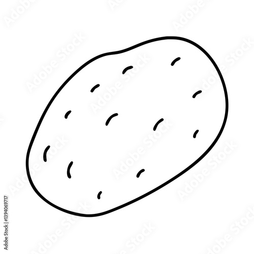 potato icon, potato line art - simple line art of potato, perfect for potato logos and icons