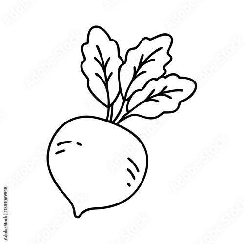 radish icon, radish line art - simple line art of radish, perfect for radish logos and icons