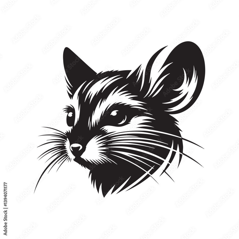 Obraz premium Jerboa Vector Silhouette - Minimalist Jerboa Design - Illustration of Jerboa.