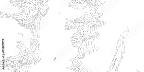 Abstract Vector Earth Relief Map Illustrating Conceptual Elevation Changes with Fluid Lines and Dynamic, Geometric Patterns to Capture Natural Terrain