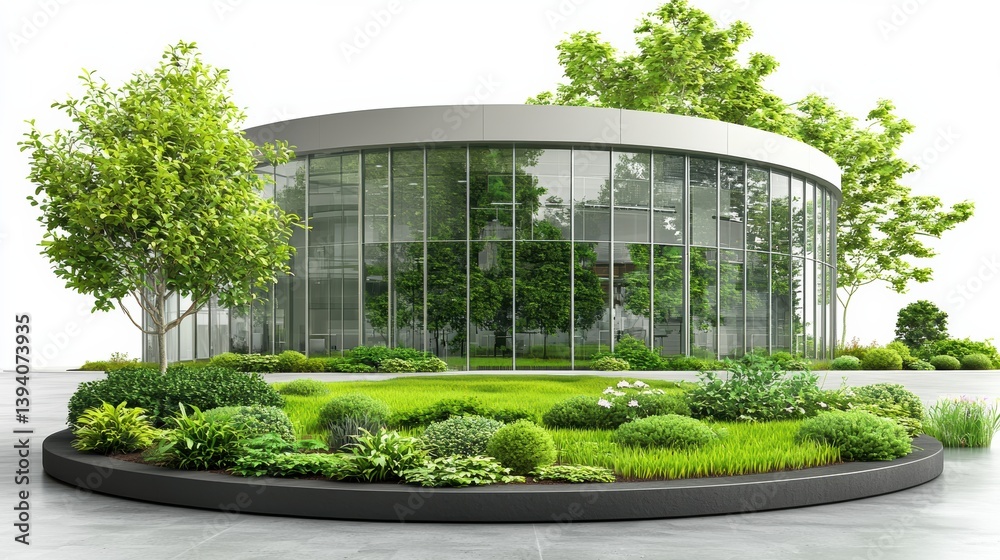 Obraz premium Digital Transformation Business concept. Futuristic corporate headquarters with smart technology