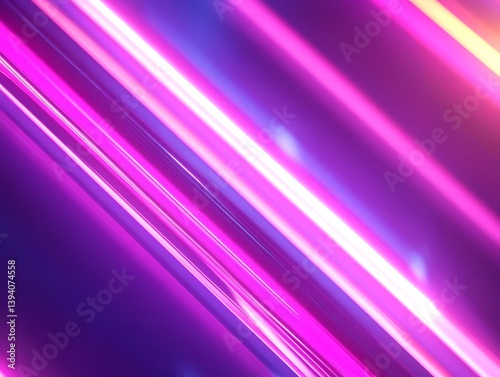 Bright pink and purple lights arranged in parallel diagonal patterns