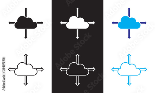 Scalability  icon set. Vector illustration. isolated on white and black background. EPS 10