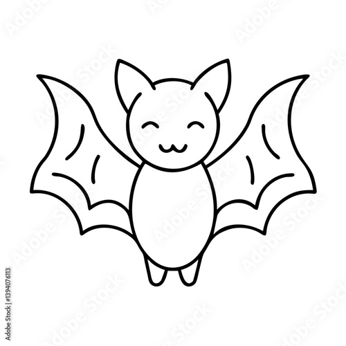 Obraz na plátně bat icon, bat line art - simple line art of bat, perfect for bat logos and icons