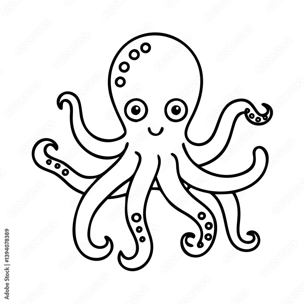 octopus icon, octopus line art - simple line art of octopus, perfect for octopus logos and icons octopus icon, octopus line art - simple line art of octopus, perfect for octopus logos and icons