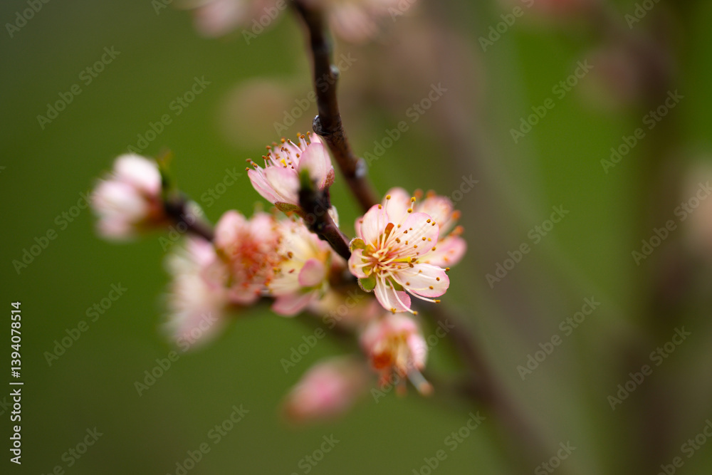 Blossom in spring. Peach blossoms on a branch. Apricot tree in bloom. Orchard in spring. Pink petals on a flower. Floral background with blossoms. Peach orchard blossoms closeup. Blossom in spring. Peach blossoms on a branch. Apricot tree in bloom. Orchard in spring. Pink petals on a flower. Floral background with blossoms. Peach orchard blossoms closeup.