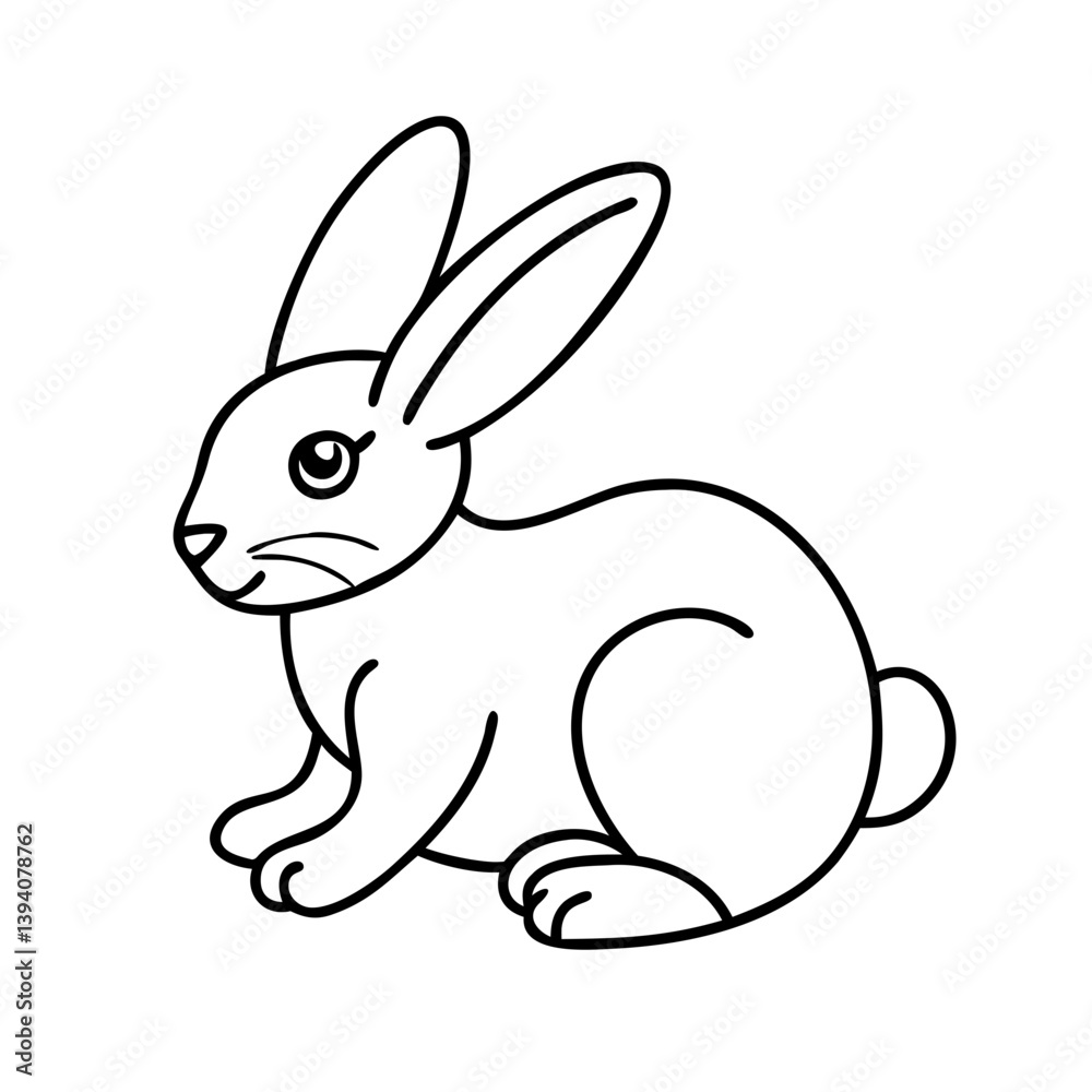 rabbit icon, rabbit line art - simple line art of rabbit, perfect for rabbit logos and icons rabbit icon, rabbit line art - simple line art of rabbit, perfect for rabbit logos and icons
