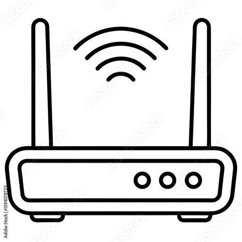 Smart Modem  Premium modern thin line  Icon Image, Stock Photo, and Vector 