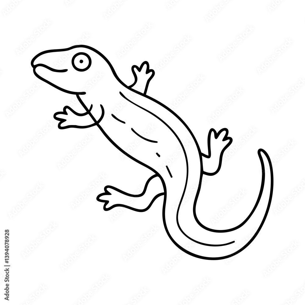 Fototapeta premium salamander icon, salamander line art - simple line art of salamander, perfect for salamander logos and icons