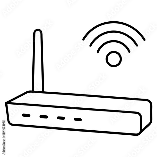 Smart Modem  Premium modern thin line  Icon Image, Stock Photo, and Vector 