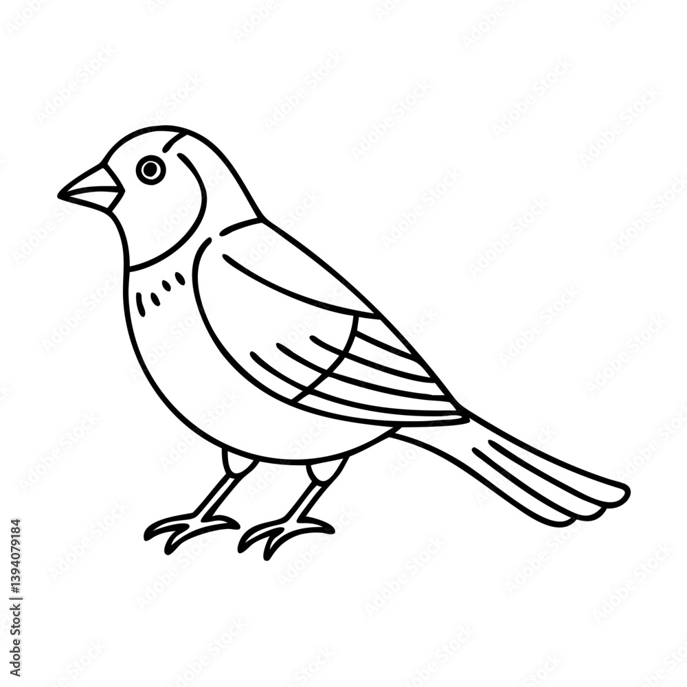 Obraz premium sparrow icon, sparrow line art - simple line art of sparrow, perfect for sparrow logos and icons
