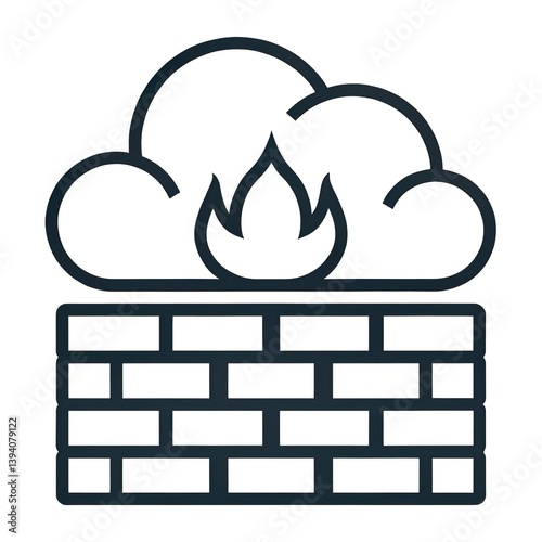 Icono de firewall para plataforma en la nube
