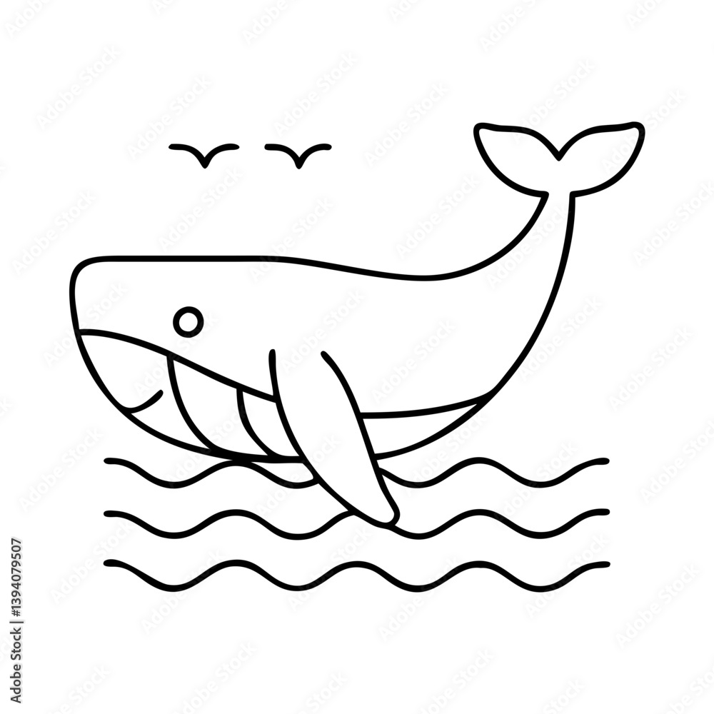 whale icon, whale line art - simple line art of whale, perfect for whale logos and icons whale icon, whale line art - simple line art of whale, perfect for whale logos and icons