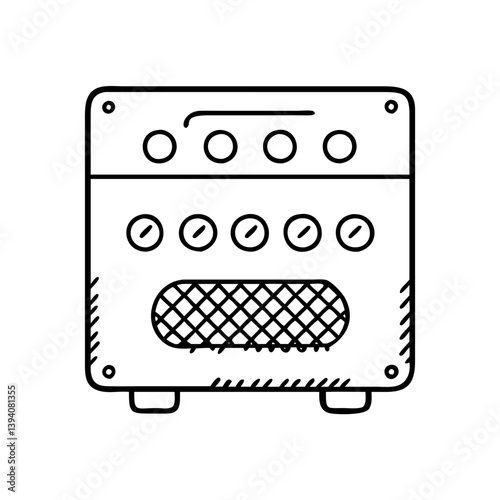 amplifier icon, amplifier line art - simple line art of amplifier, perfect for amplifier logos and icons