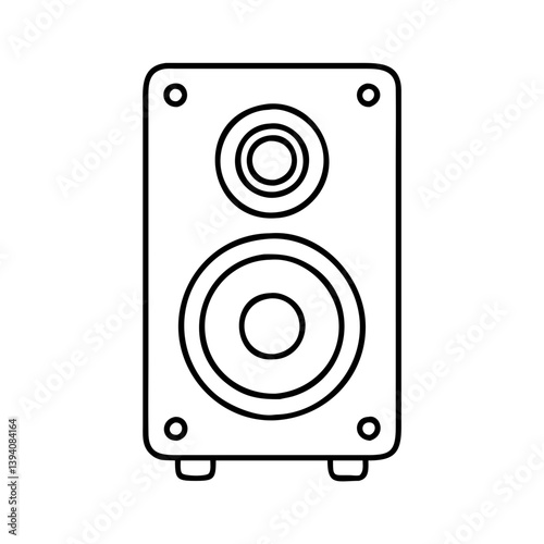 subwoofer icon, subwoofer line art - simple line art of subwoofer, perfect for subwoofer logos and icons