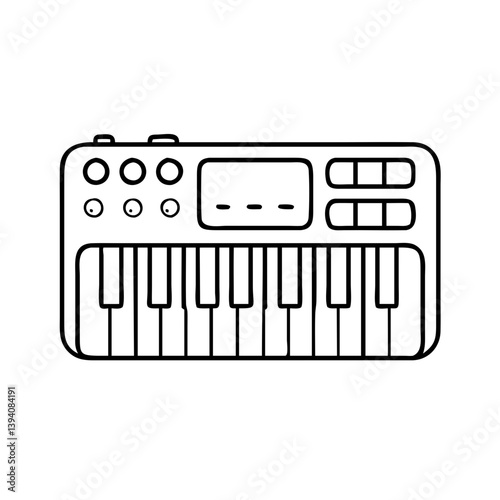 synthesizer icon, synthesizer line art - simple line art of synthesizer, perfect for synthesizer logos and icons