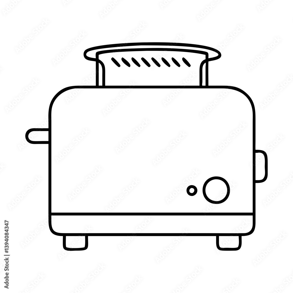 toaster icon, toaster line art - simple line art of toaster, perfect for toaster logos and icons