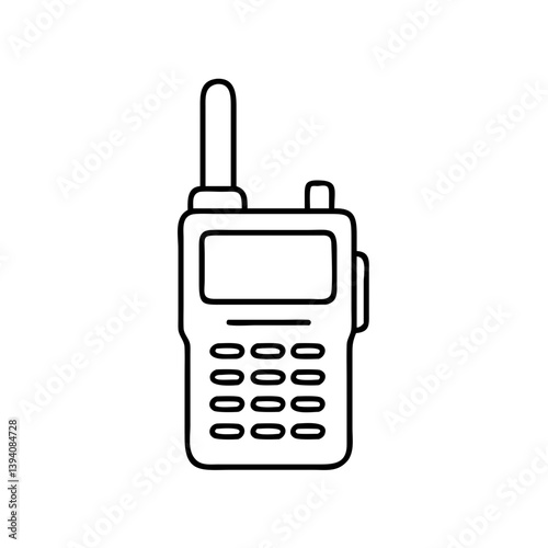 walkie talkie icon, walkie talkie line art - simple line art of walkie talkie, perfect for walkie talkie logos and icons